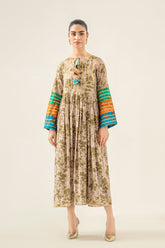 2-Pc Printed Lawn Frock with Straight Trouser SCPM3-011